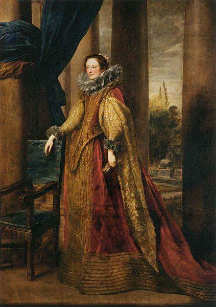 Anthony Van Dyck Portrait d'une noble genoise oil painting image
